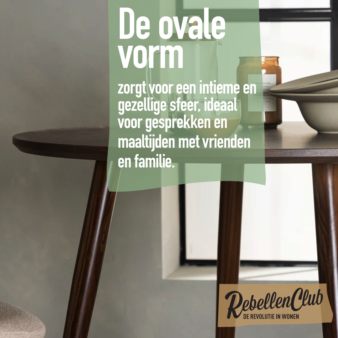 Rebellenclub Havdhem Eetkamertafel - Ã¸100 cm - Walnoot