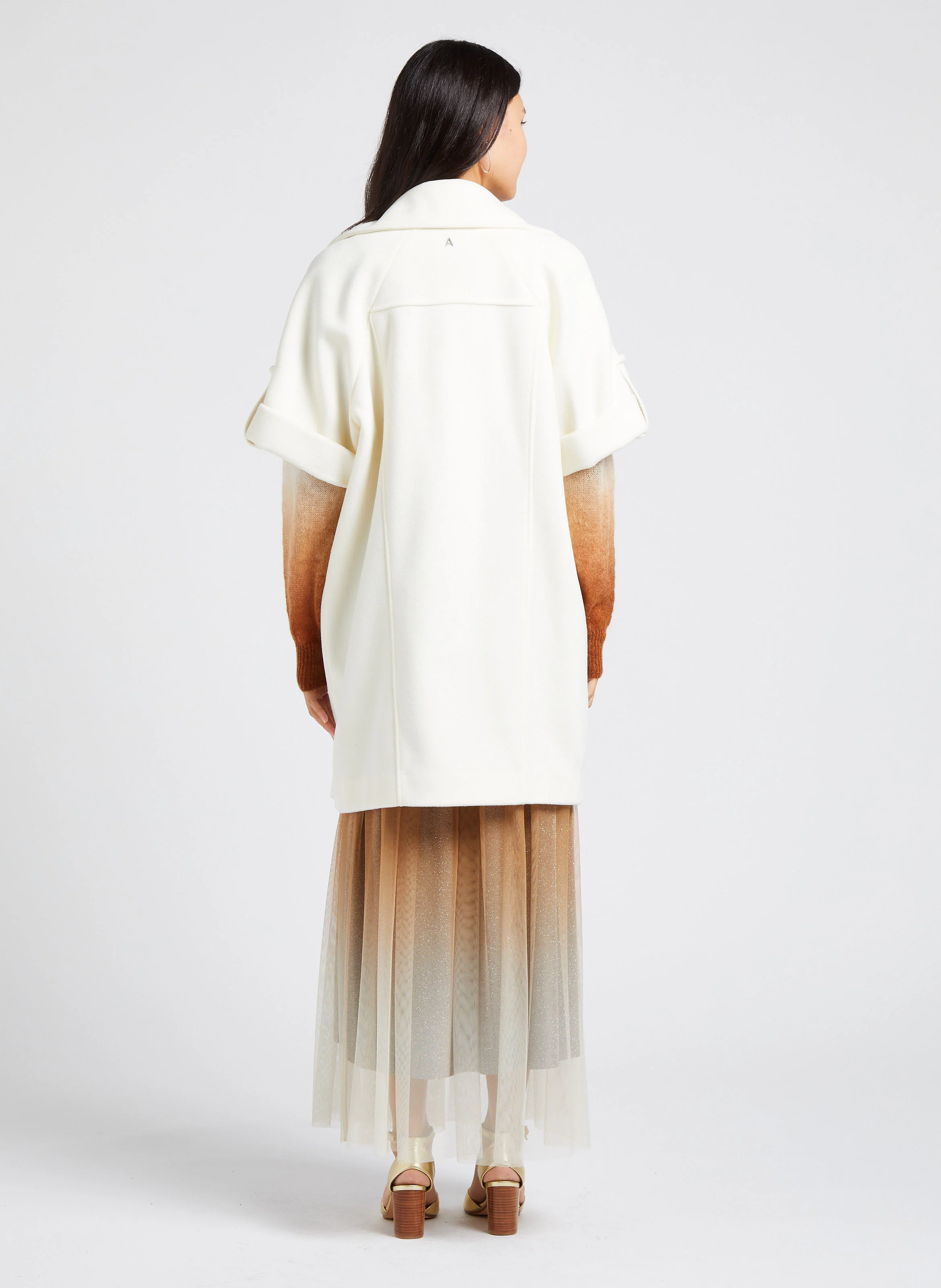 Pull col V en laine mélangée | Blanc