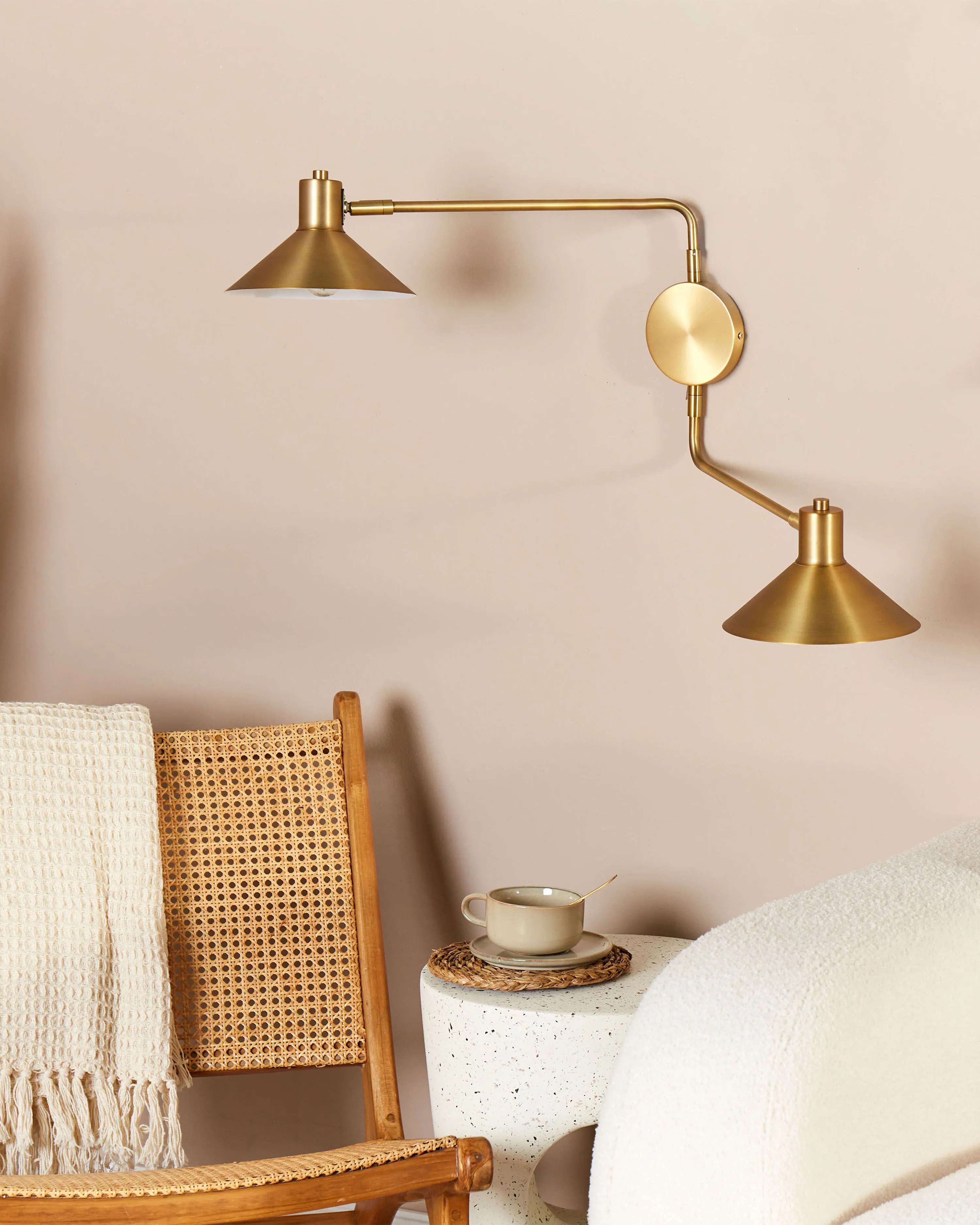 Wandlamp KADASSA verstelbaar Metaal Goud