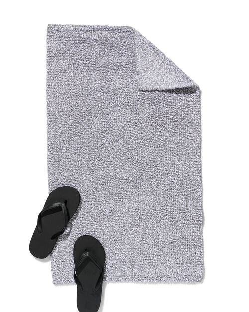 tapis de bain - 50 x 85 cm - qualité hôtel très douce - gris clair