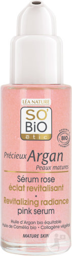 So'Bio Étic Précieux Argan Sérum Rose Éclat Revitalisant Peaux Matures Bio Flacon 30ml