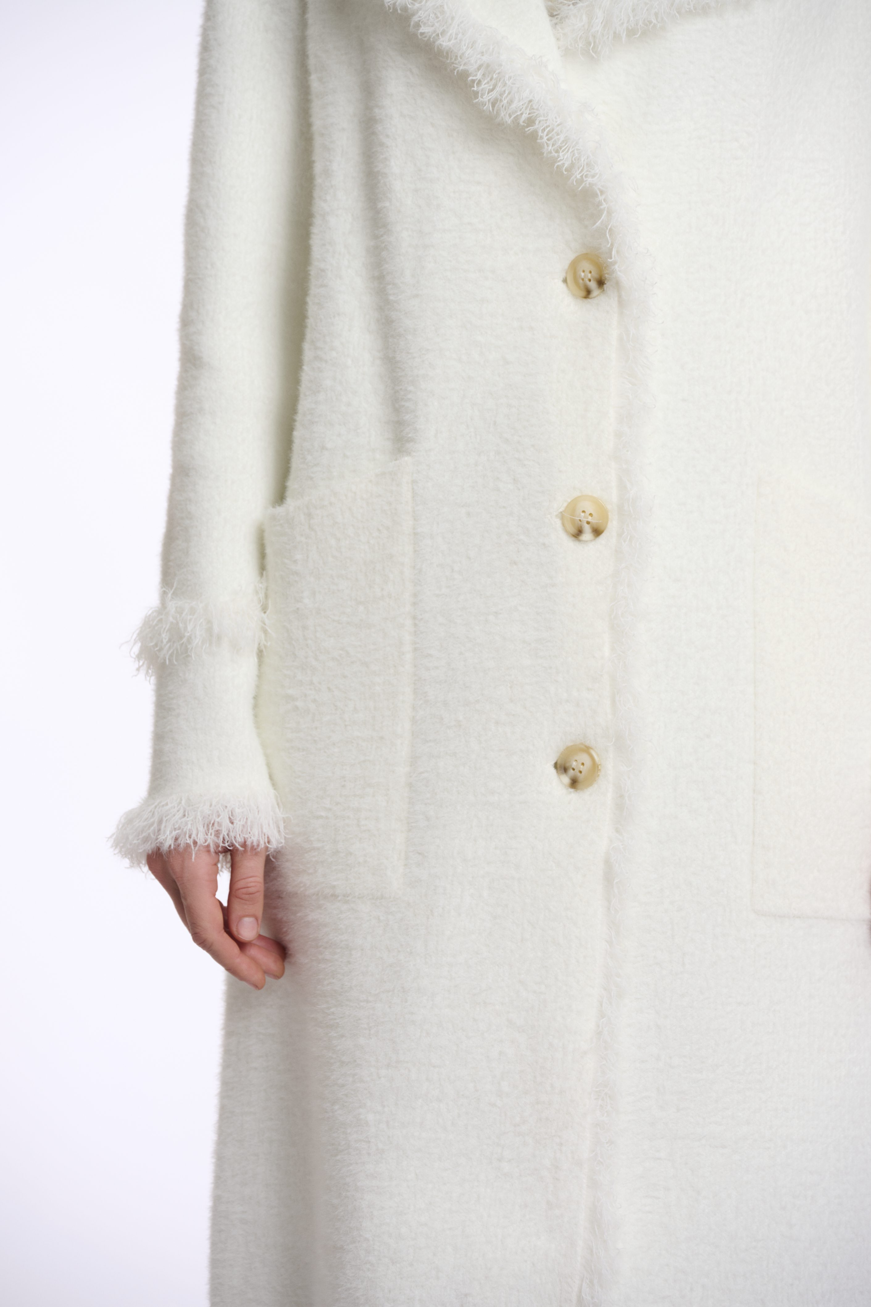 Rino & Pelle - Catena Cardigan With Fringe Detail - Snow White