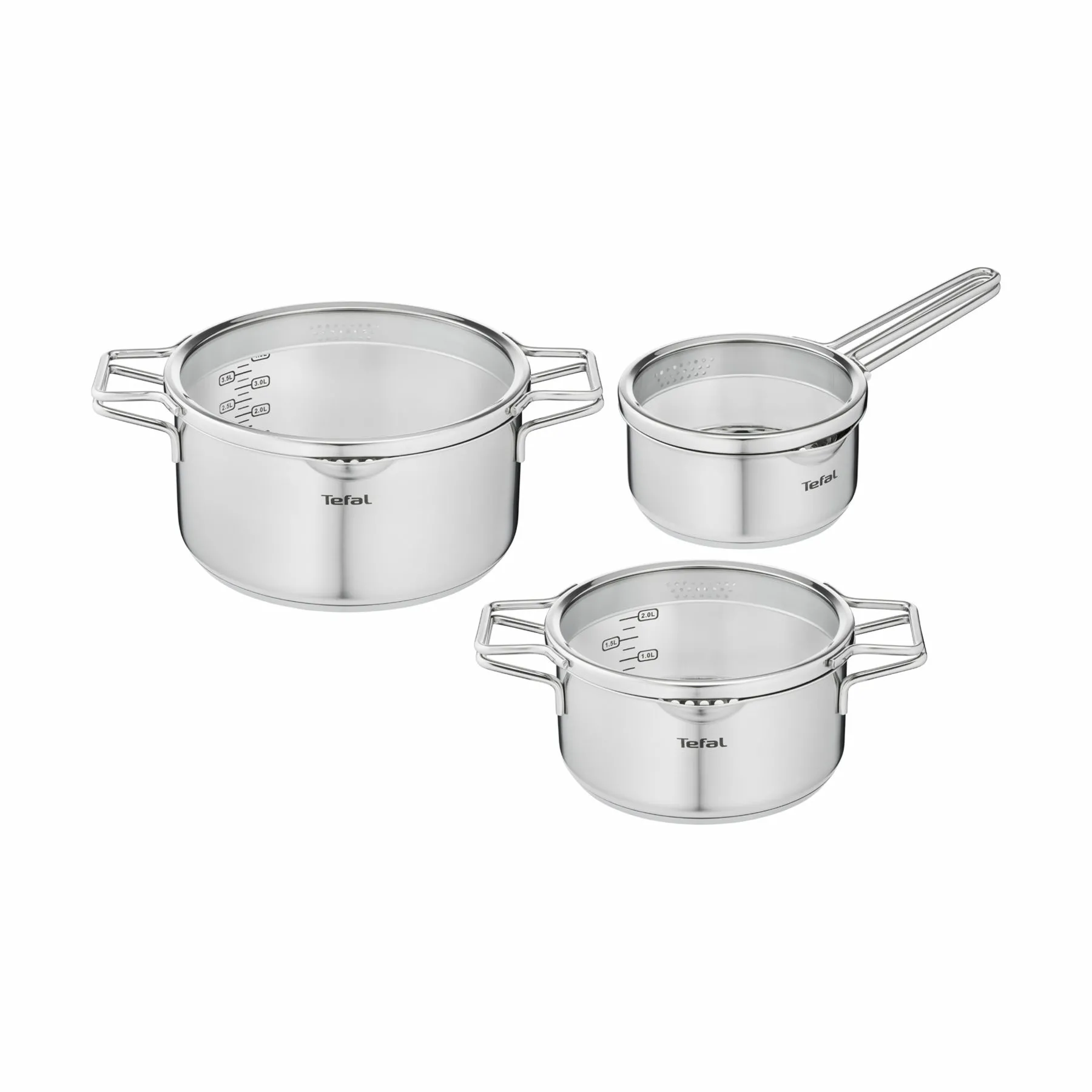 Tefal Nordica Grydesæt m. glaslåg - 6 dele