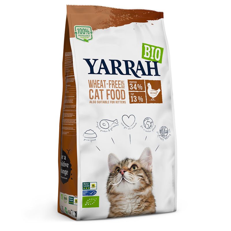 Yarrah Bio sans blé poulet, poisson pour chat à prix discount sur bitiba.fr
