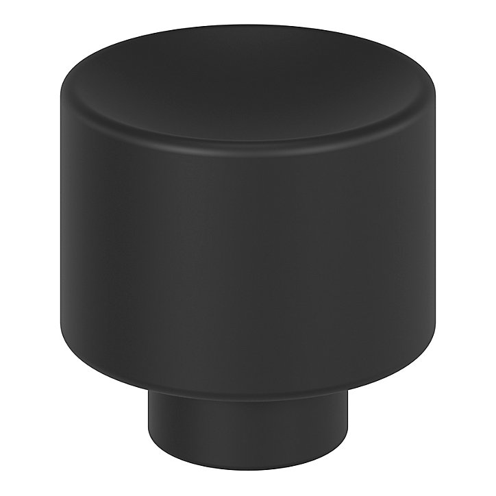 Bouton de meuble GoodHome Prat noir Ø3cm x l.3cm x h.2.8cm x p.2.8cm