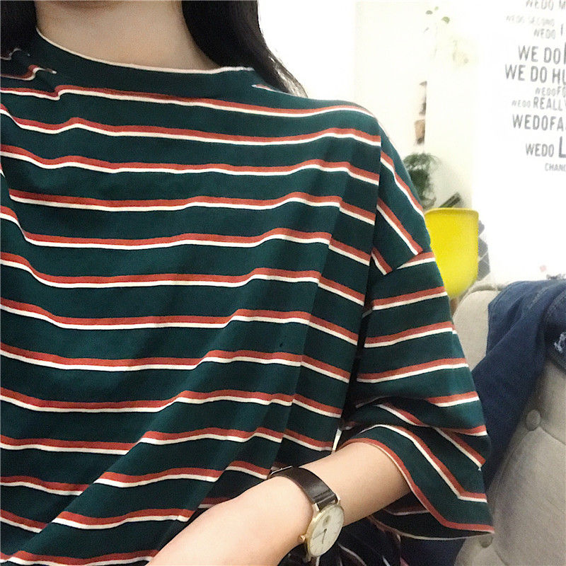 Windflower - Gestreept Boxy T-shirt