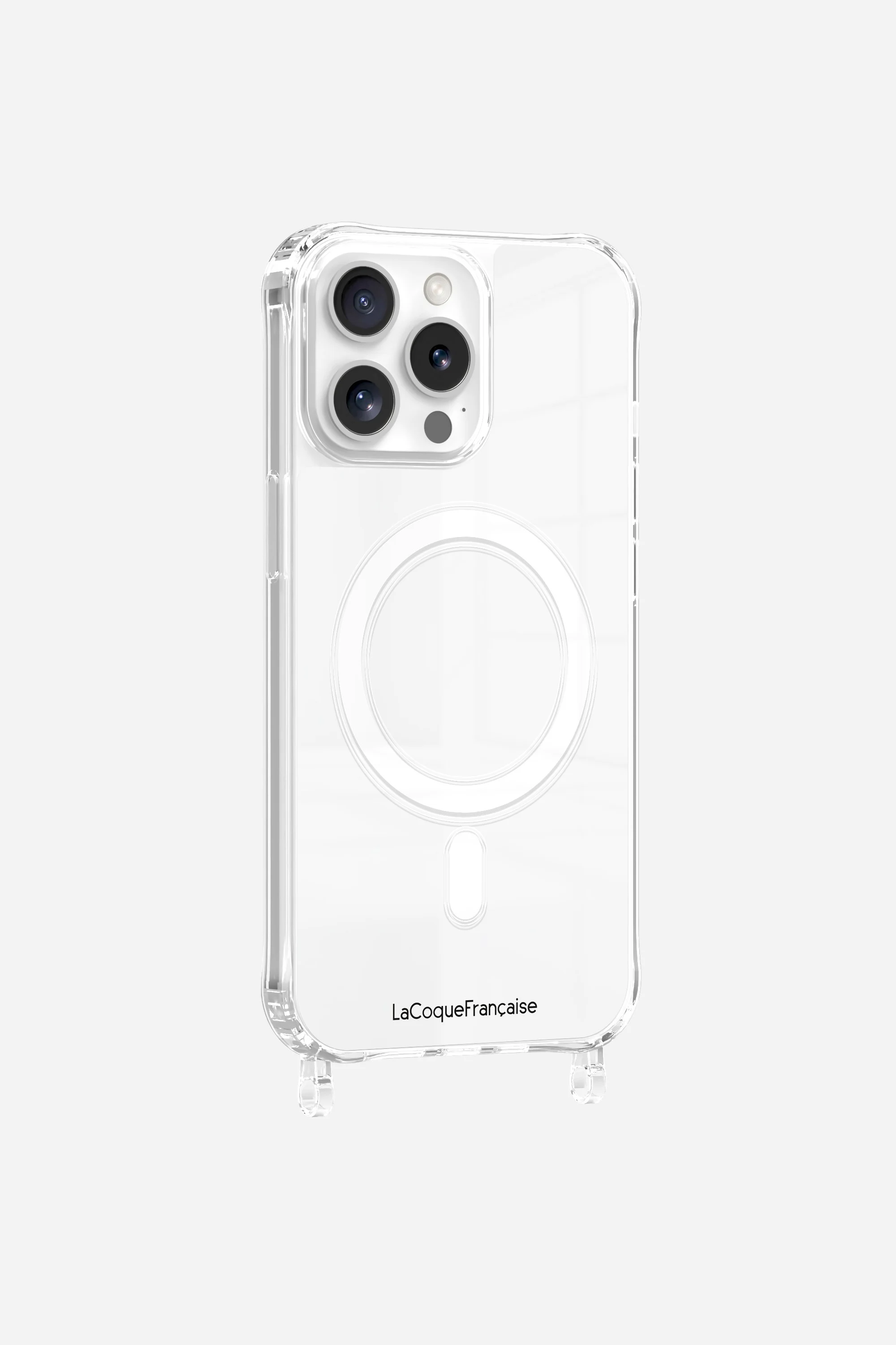 Coque de téléphone magsafe avec anneaux pour iphone 15 pro max | Argent