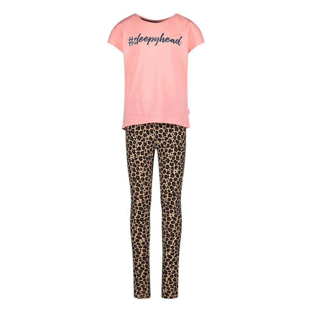 Vingino pyjama WIlAH met all over print roze/camel