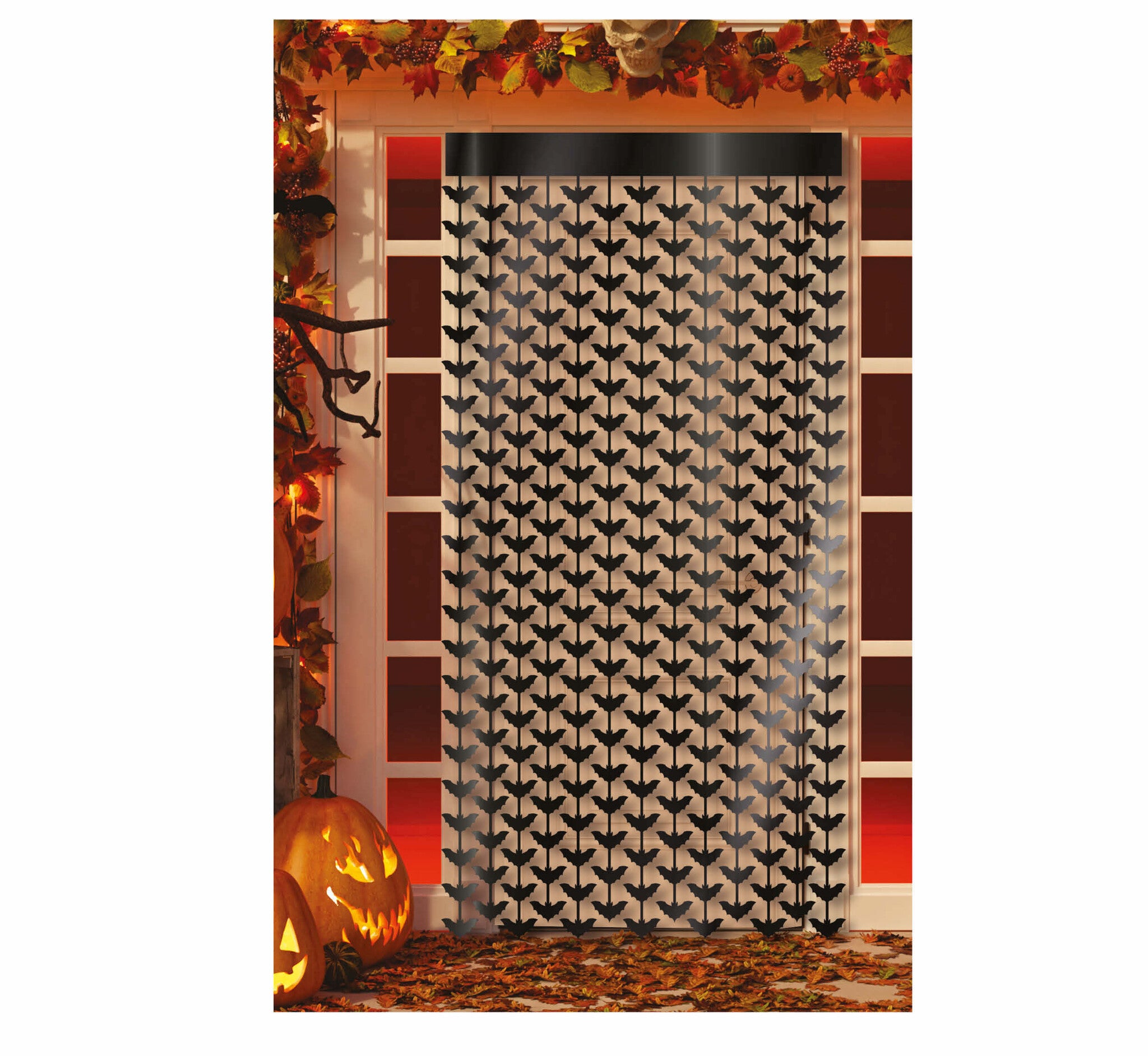 Halloween Deurgordijn Vleermuizen 2m