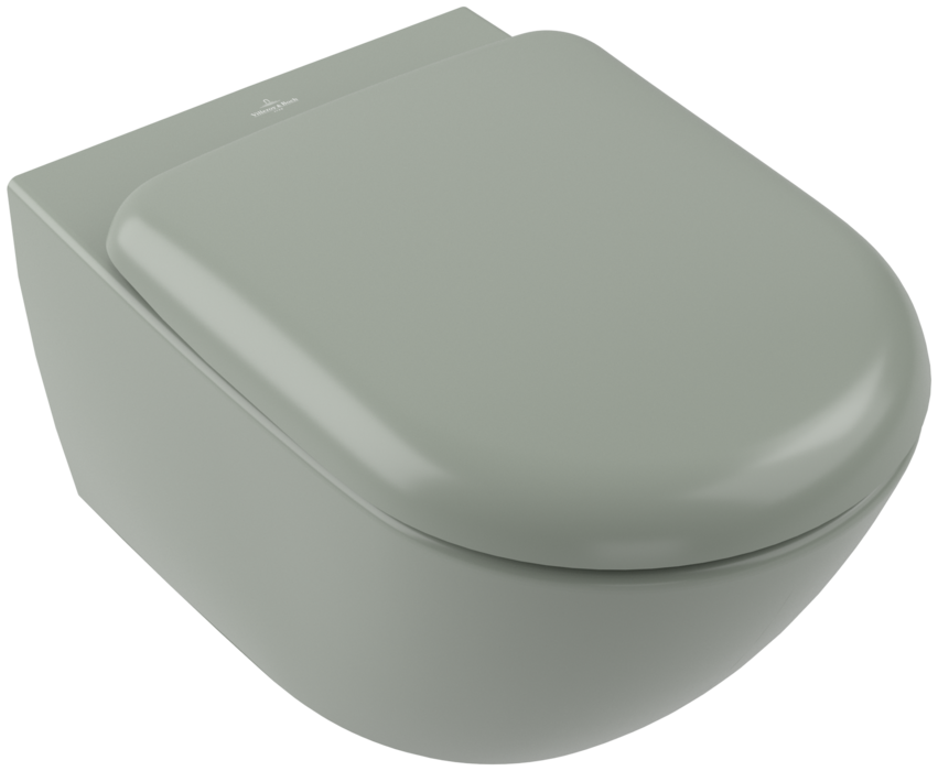 Villeroy & Boch Antao randloos toilet CeramicPlus met TwistFlush saliegroen