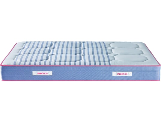 MERINOS - Matelas 160 x 200 Marinière 2 1620 + Parure de Lit Offerte 260x240cm