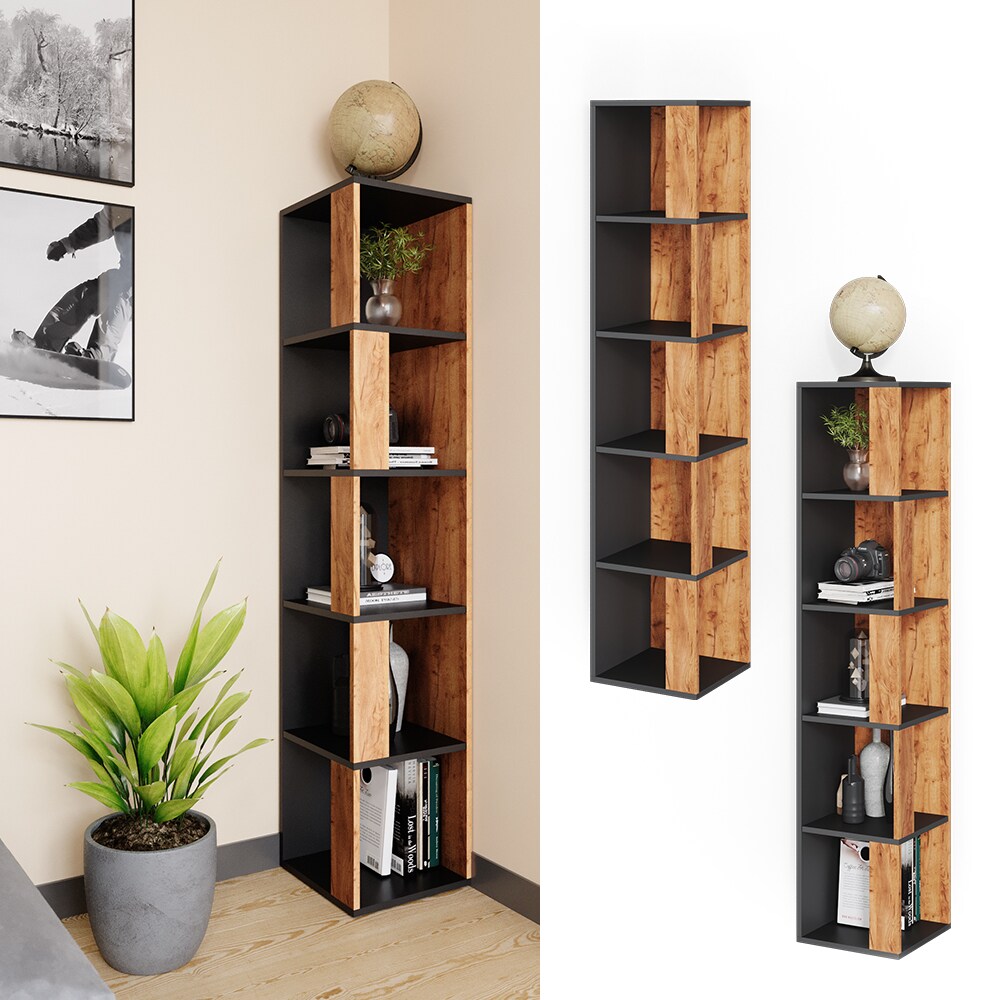 Vicco Eckregal Standregal Bücherregal Lio Wandregal Raumteiler 5 Ebenen ANT/GKO