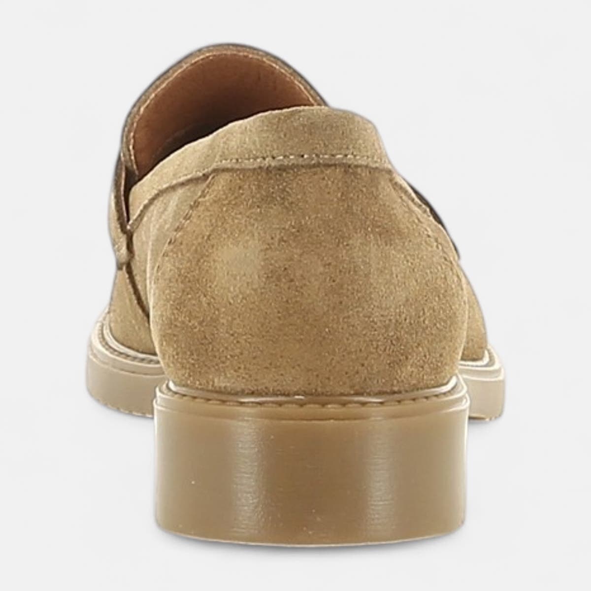Mocassins Femme en cuir taupe