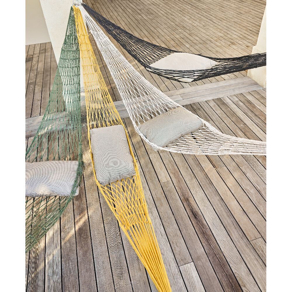 Hamac filet à suspendre Chypre 1 personne polycoton L275xl100cm