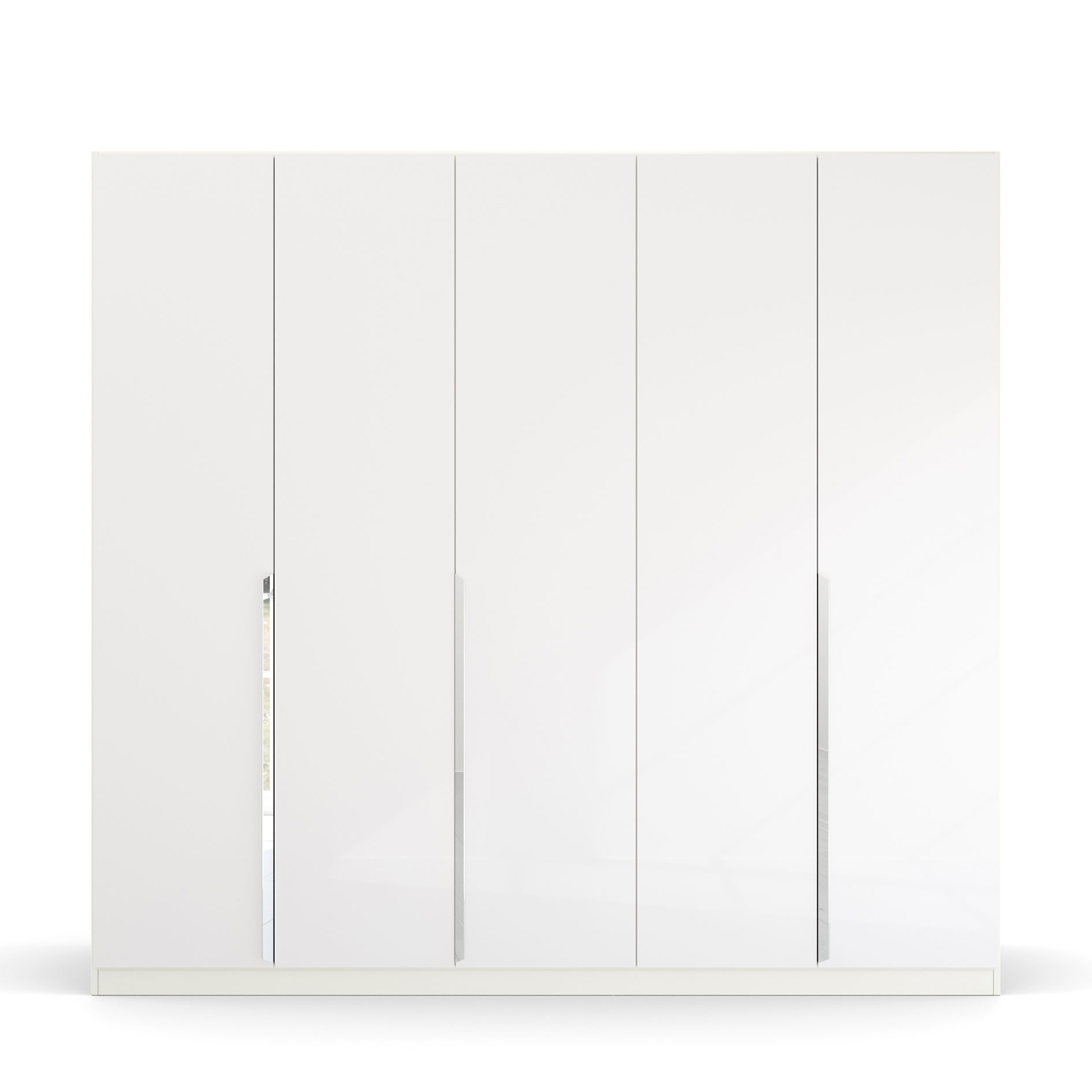 Drehtürenschrank - Hochglanz weiß - 5 Türen - 226 cm