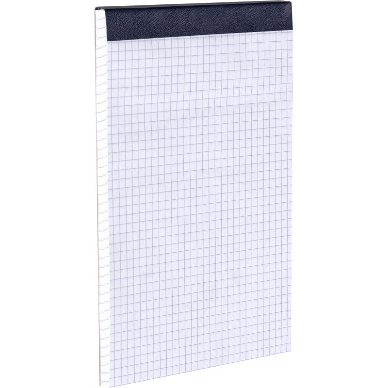 Bloc de bureau Budget 14 x 21 cm agrafé sans couverture - 5 x 5 - 100 feuilles