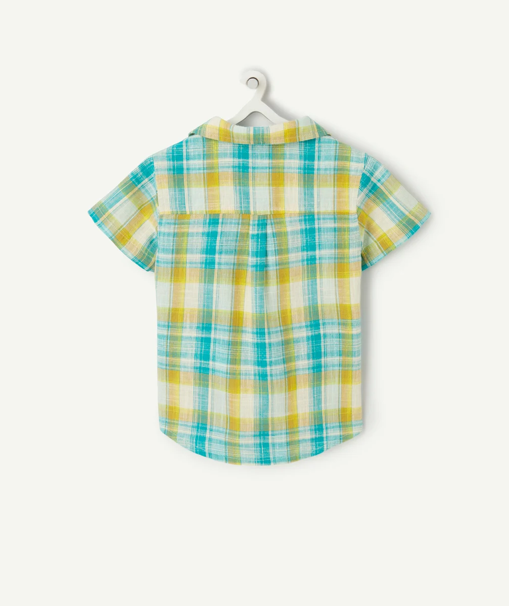 chemise bébé garçon à carreaux avec bob
