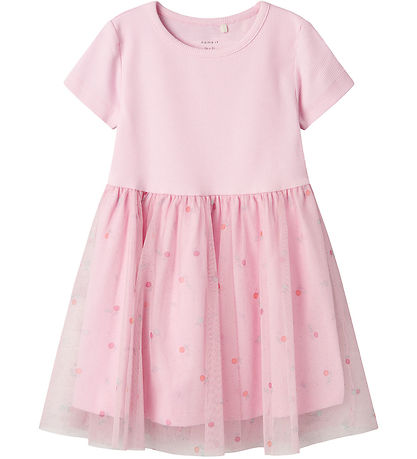 Name It Kleid - NmfHamina - Slim - Rib - Tüll - Sweet Träume