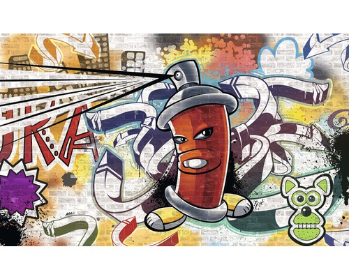 Vliesbehang 1395 VEXXXL Graffiti rood 4-delige set 416 x 254 cm