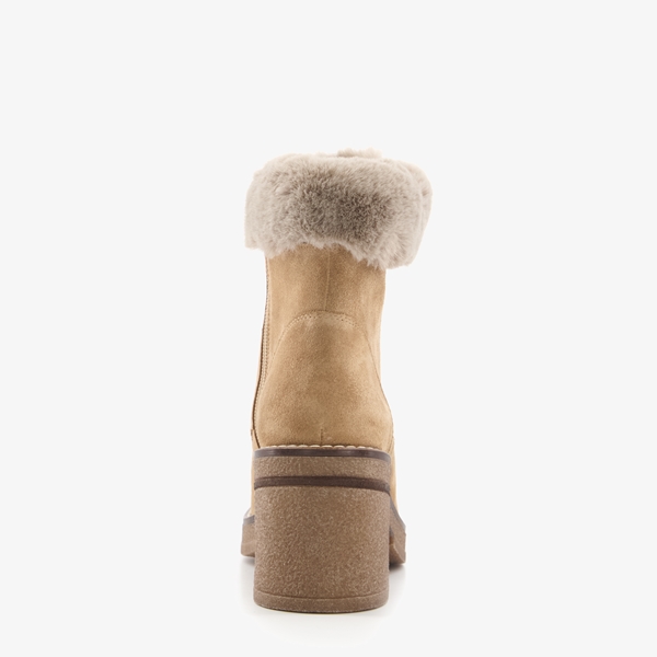 Hush Puppies suède dames veterboots met hak