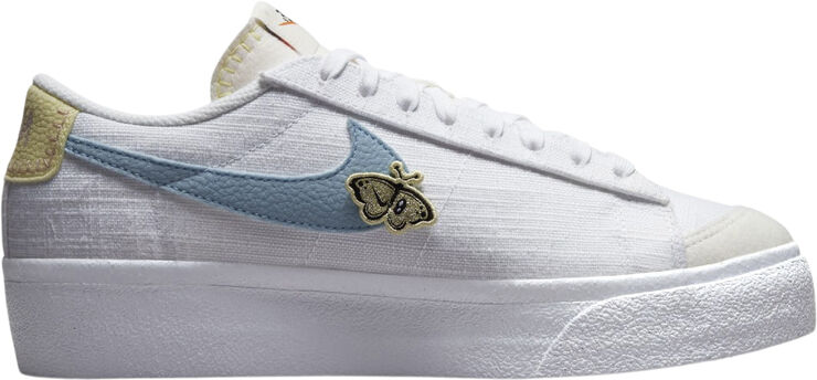 Nike blazer low platform White/boarder blue-pink oxford