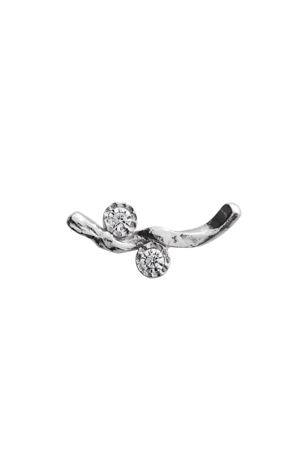 Stine A Flow Earring With Two Stones Silver