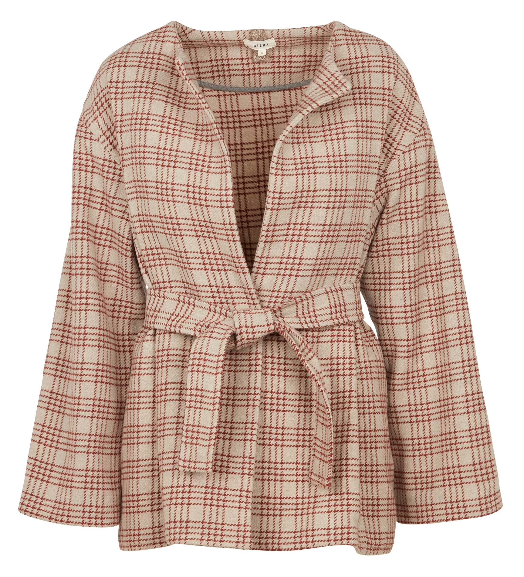 VIELLO - Veste en laine mélangée à carreaux| Beige