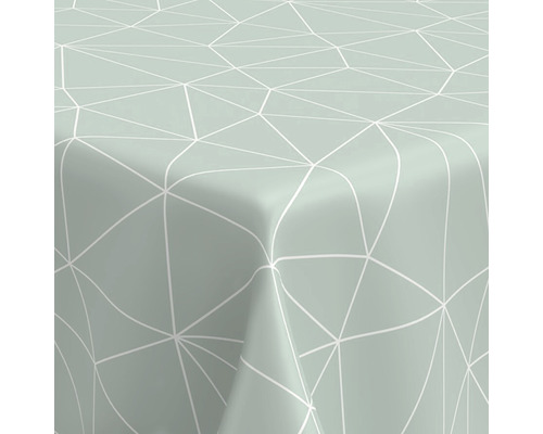 Veniline Polygon tafelkleed mint, 140 cm breed (per meter verkocht)