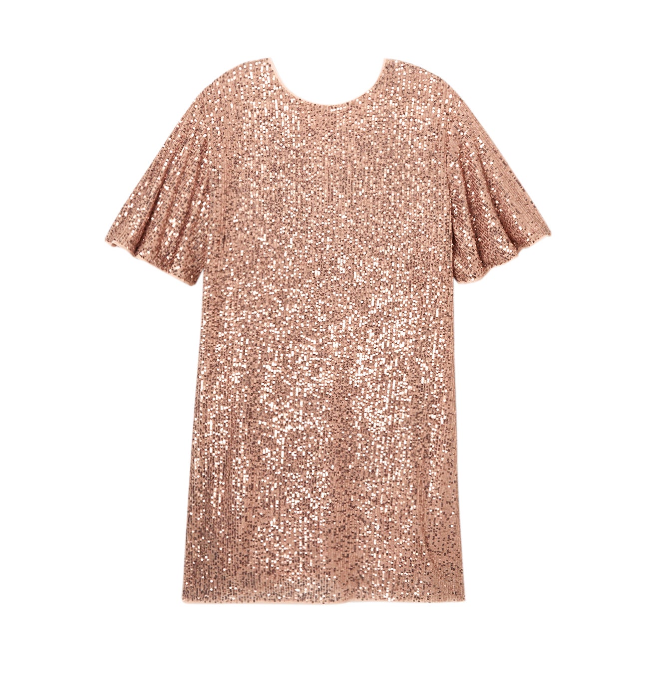 Robe courte à paillettes Femme - Rose