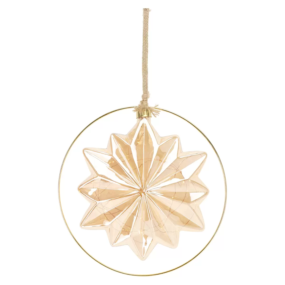 LED-Kugel LED-Stern bernstein,gold