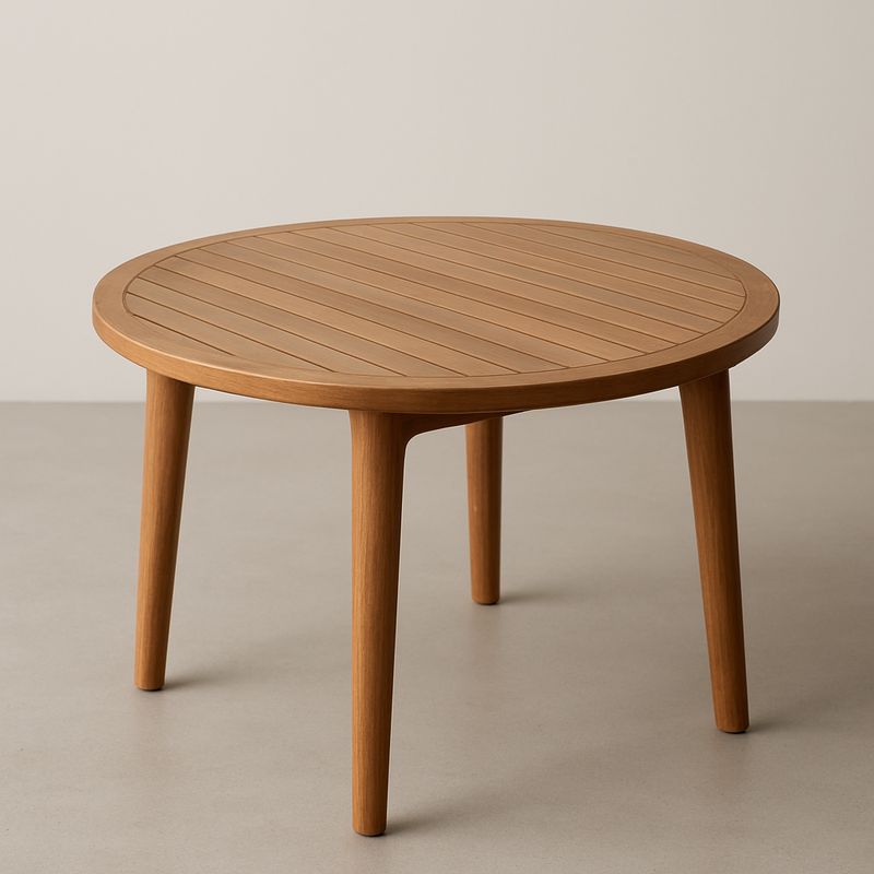 Runder Couchtisch aus Holz, Ø 80 cm, Höhe 45 cm