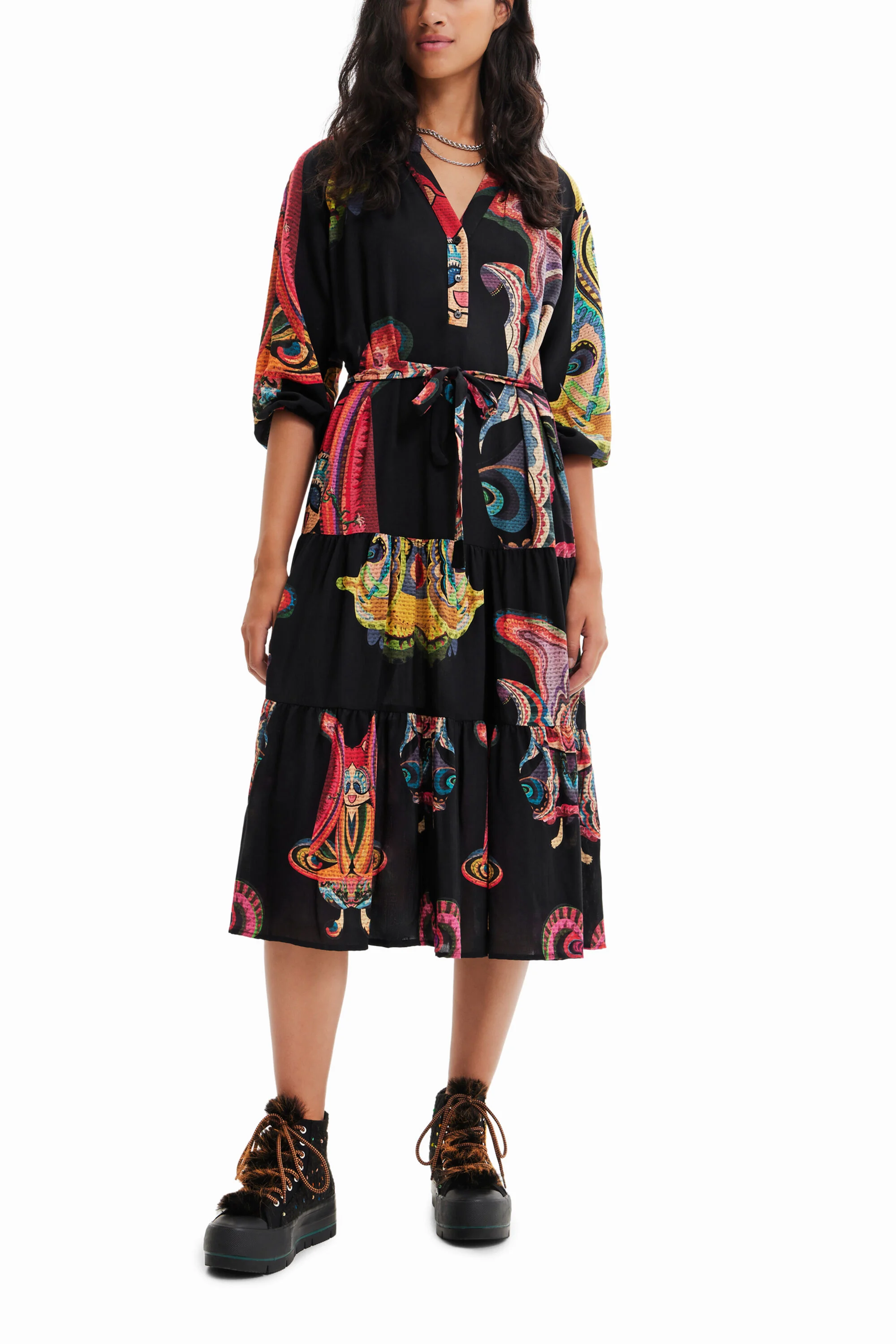 Vestido longo de M. Christian Lacroix