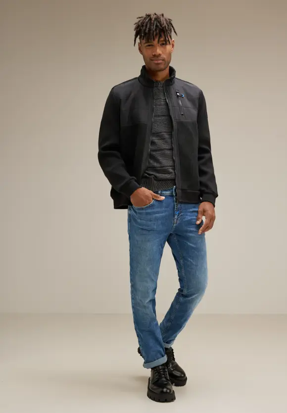 Regular Fit Jeans - mid blue havy random wash