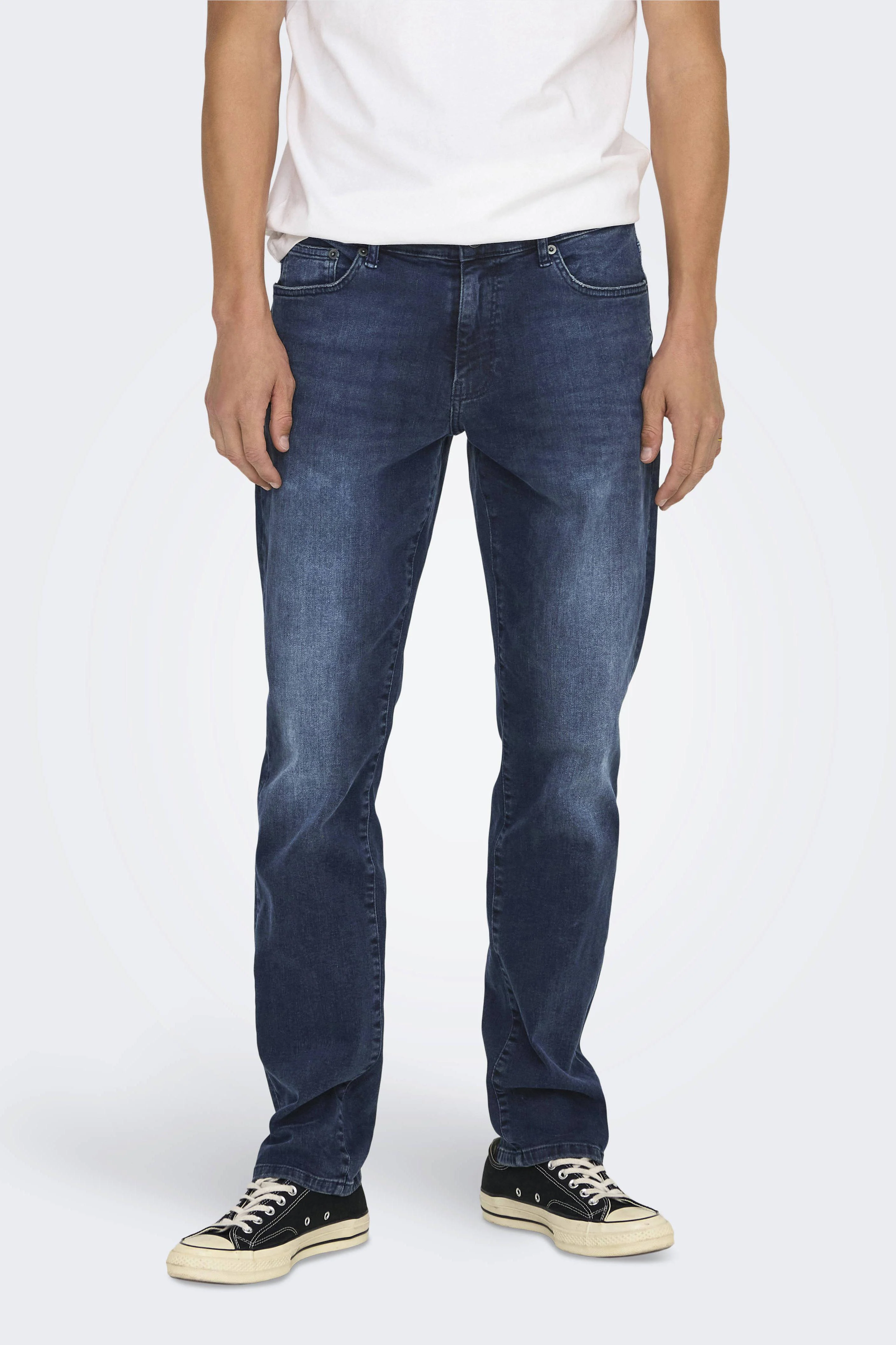 ONLY & SONS slim fit jeans donkerblauw