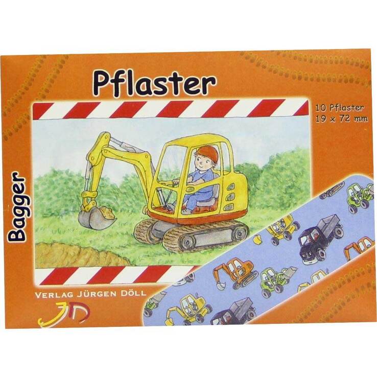 Kinderpflaster Bagger Briefchen, 10 St