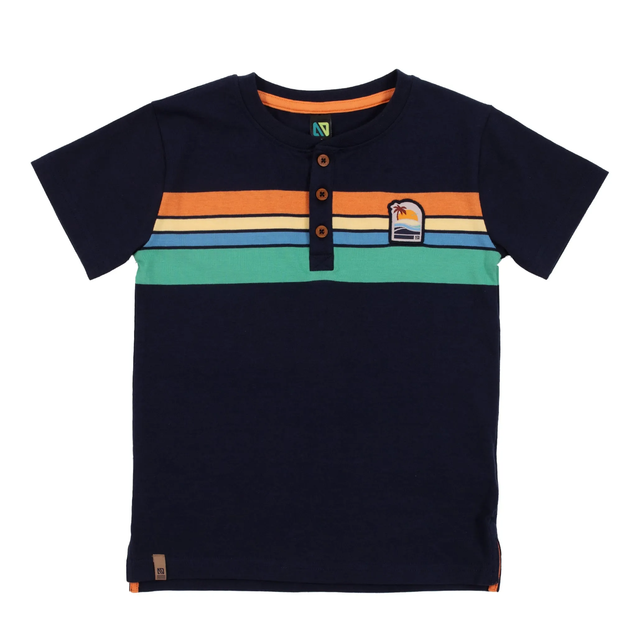 Nanö T-Shirt Henley Méditerranée 2-6y