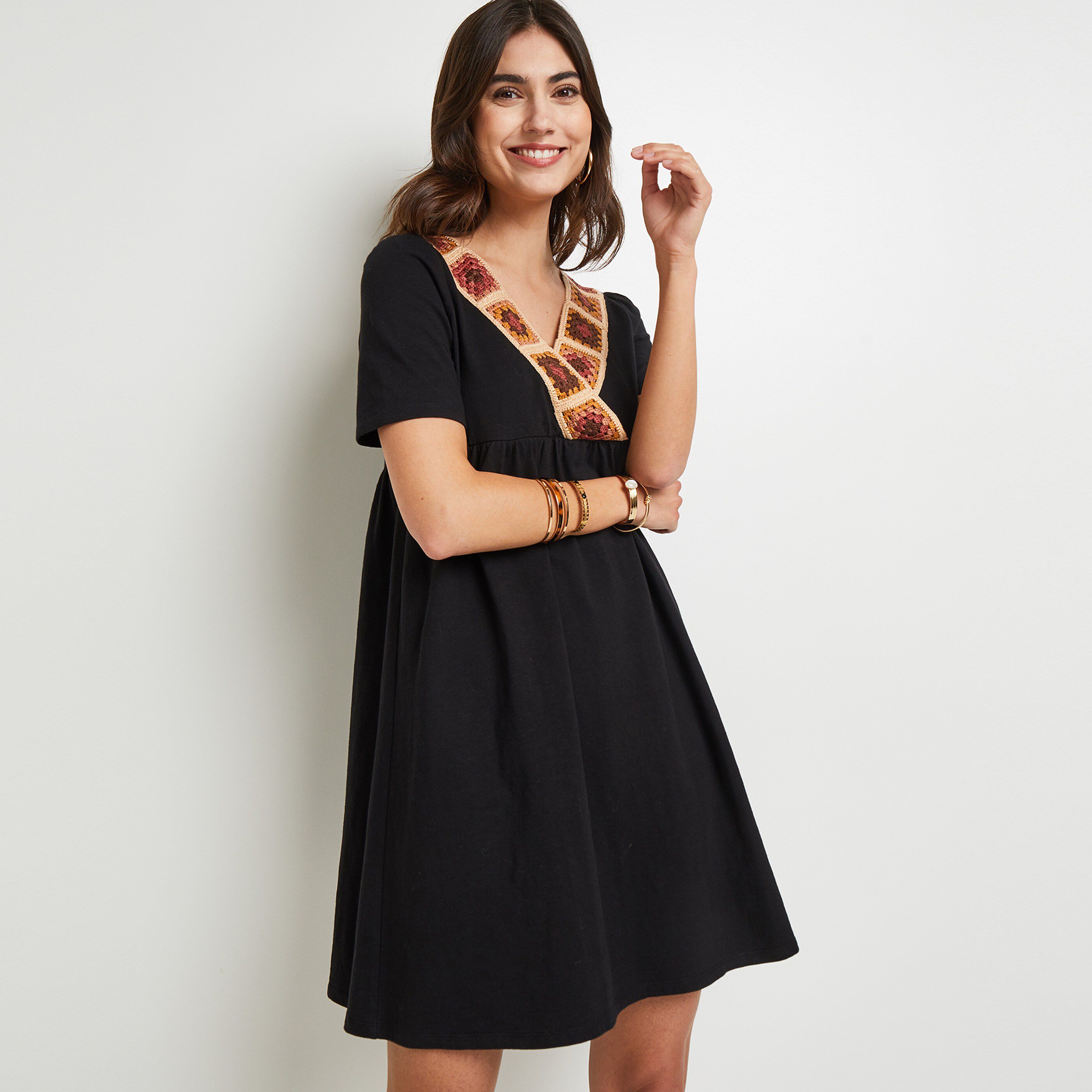 Robe fluide femme - NOIR