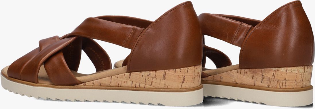 cognac gabor sandalen met hak 782