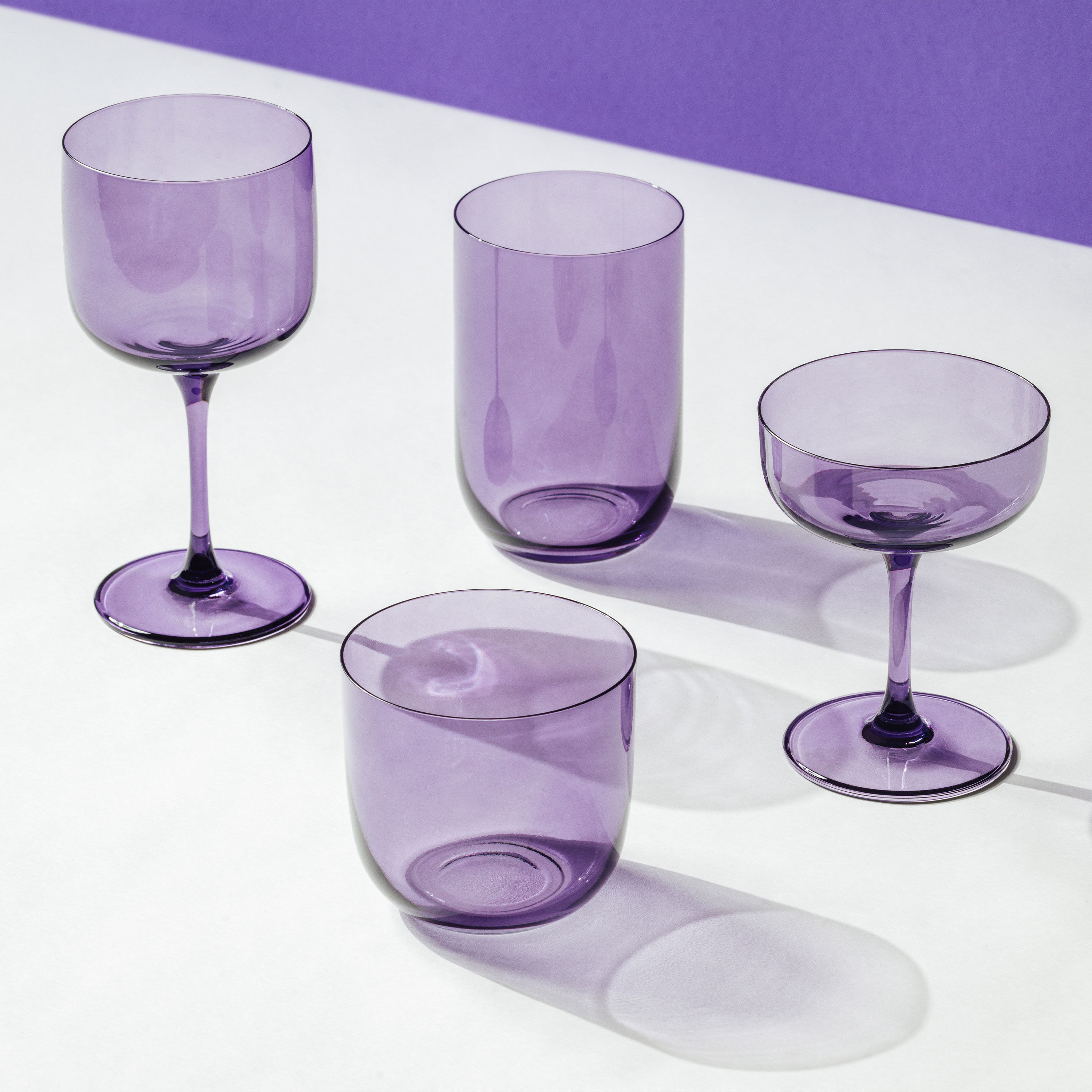 Like Glass Wine glass Purple, 6.8 oz, crystal glass