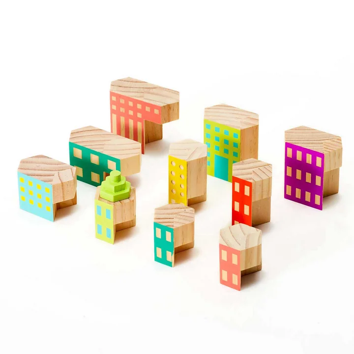 Areaware - Blockitecture, Spielzeug Holz-Architektur, Factory