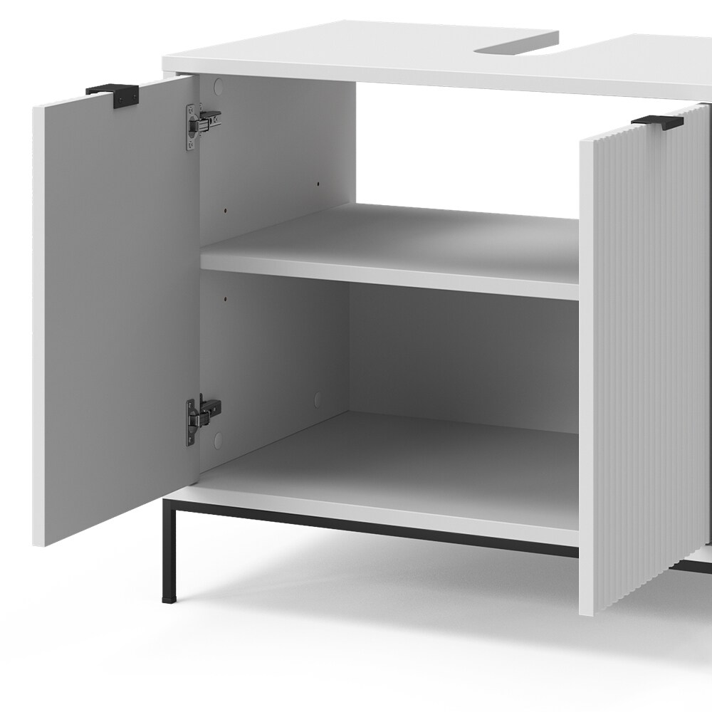 Vicco Waschbeckenunterschrank Eliza Weiß 70 x 63 cm mit 2 Türen