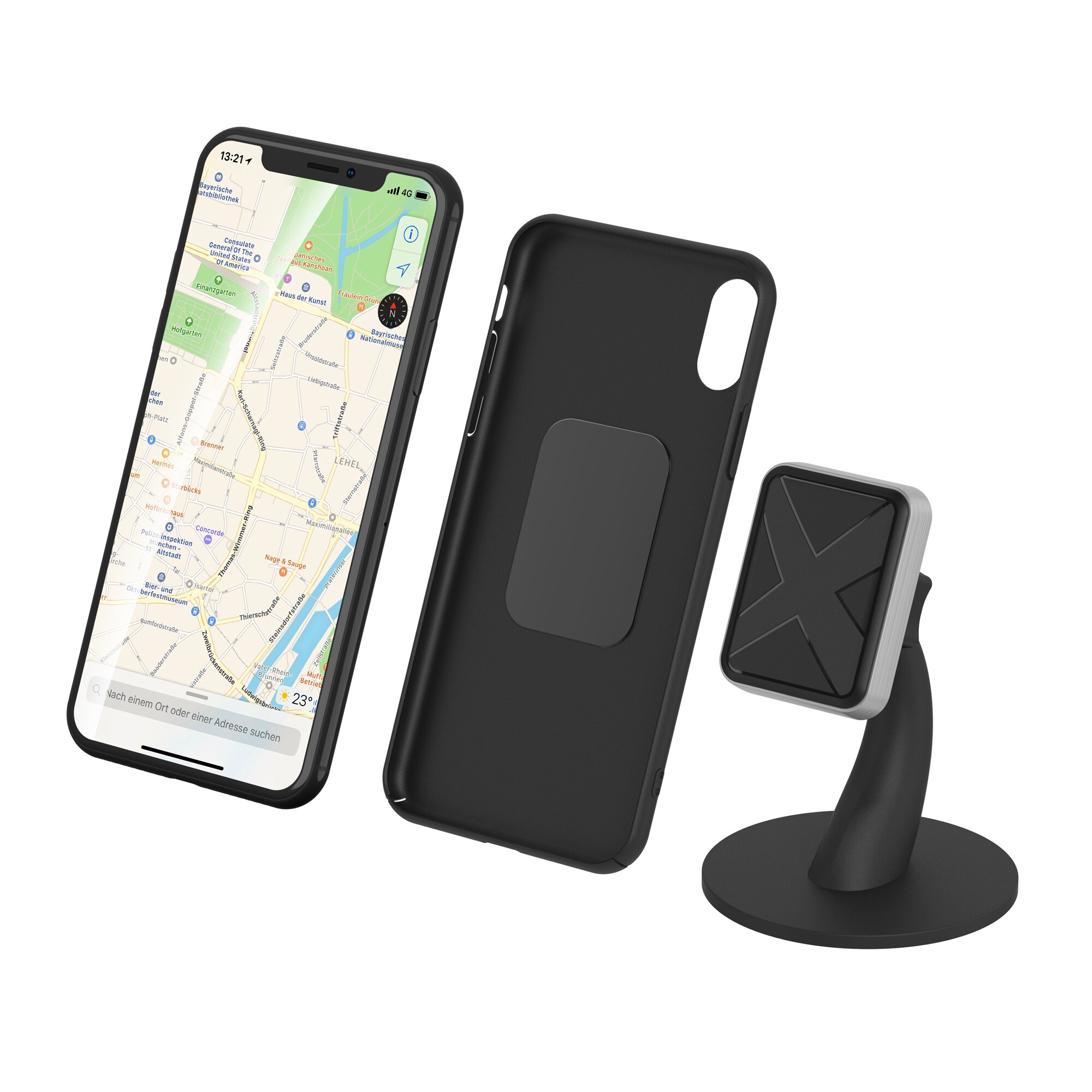 Xlayer MAGFIX Tischständer XLayer magfix Magnethalterung für den Arbeitsplatz Black