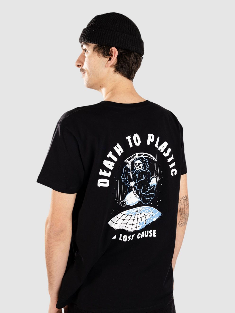 A Lost Cause Death To Plastic T-Shirt black