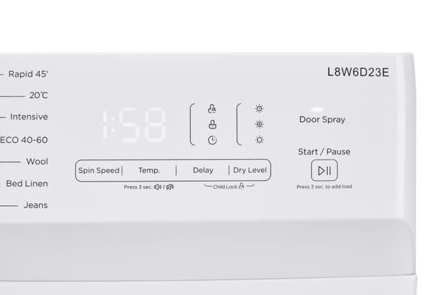 Logik vaskemaskine/tørretumbler L8W6D23E (8/6 kg)