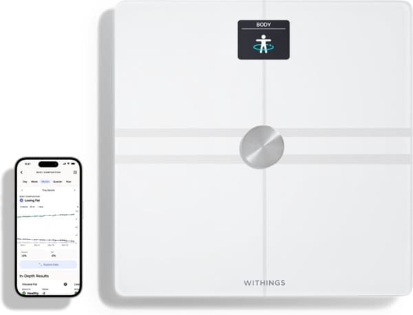 Withings Body Comp White kroppsanalysevekt med wifi-tilkobling