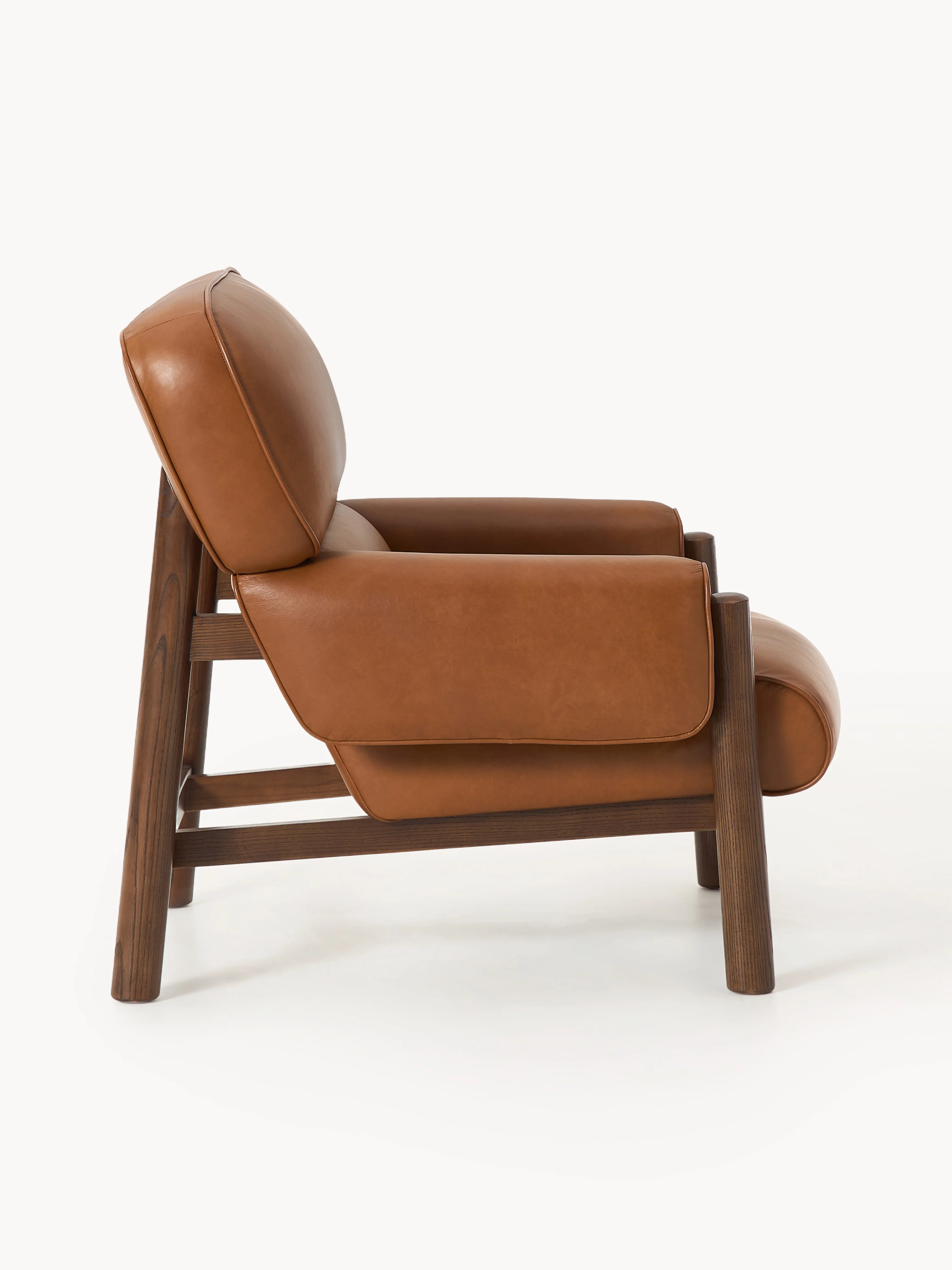 Leren loungefauteuil Calum
