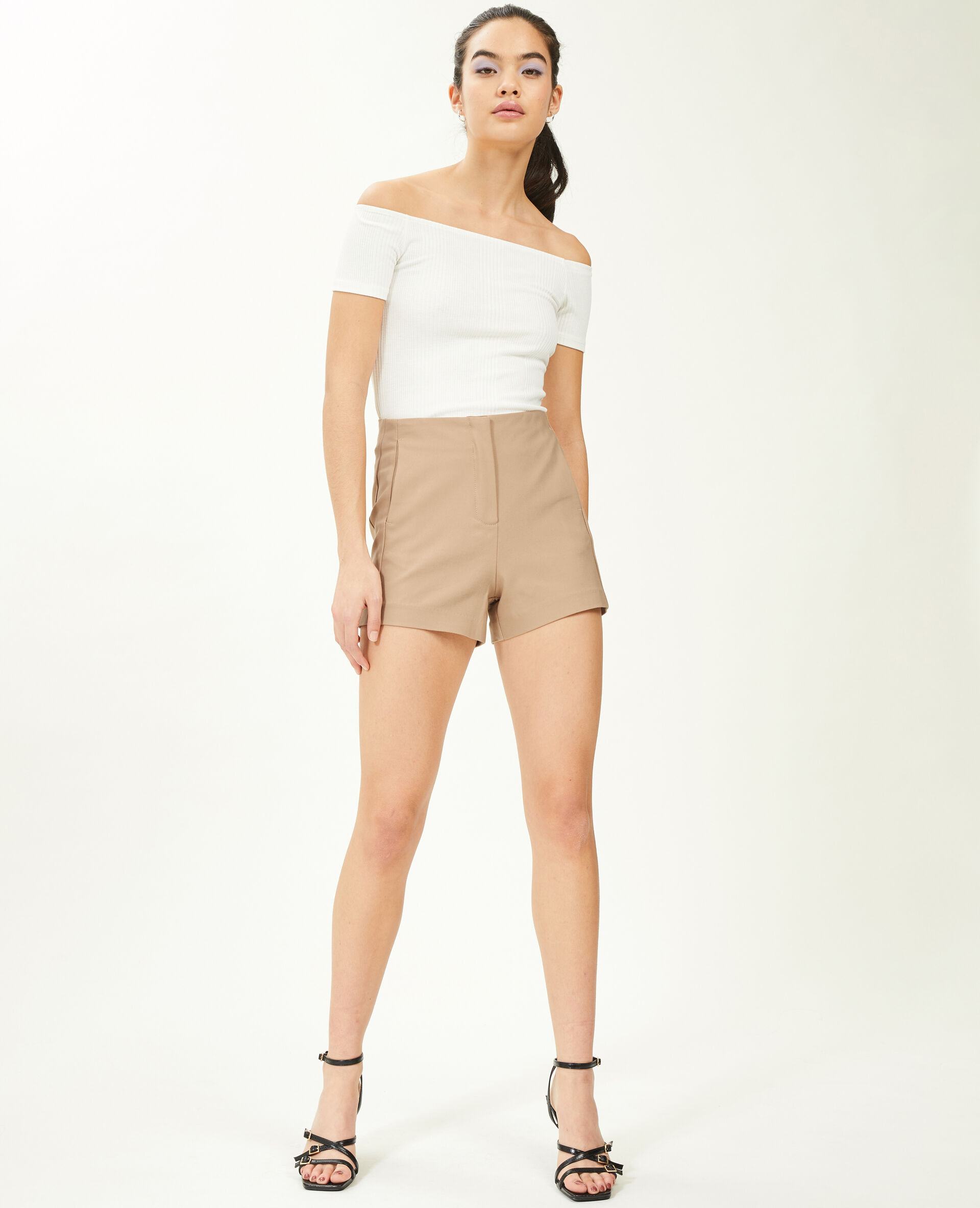 Short city taille haute - Blanc
