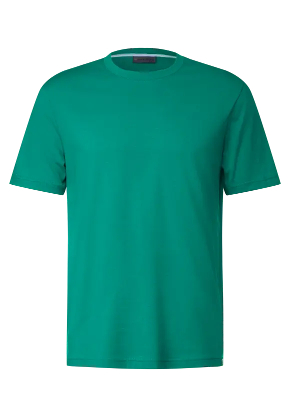 Basic T-Shirt in Unifarbe - irish green