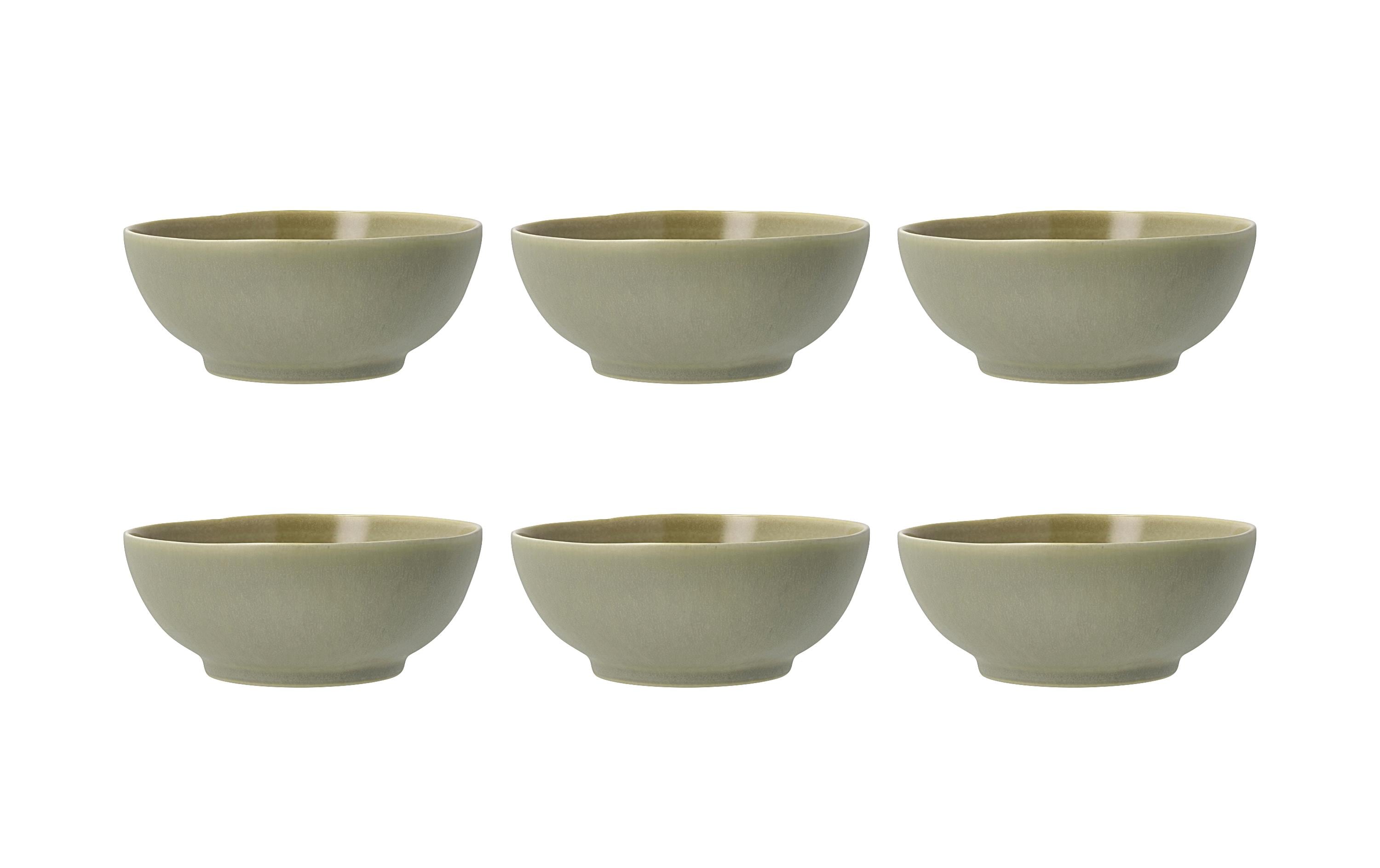 Schale Shoku 15 cm, 6 Stück, GrünSchalen-Set aus Steinzeug