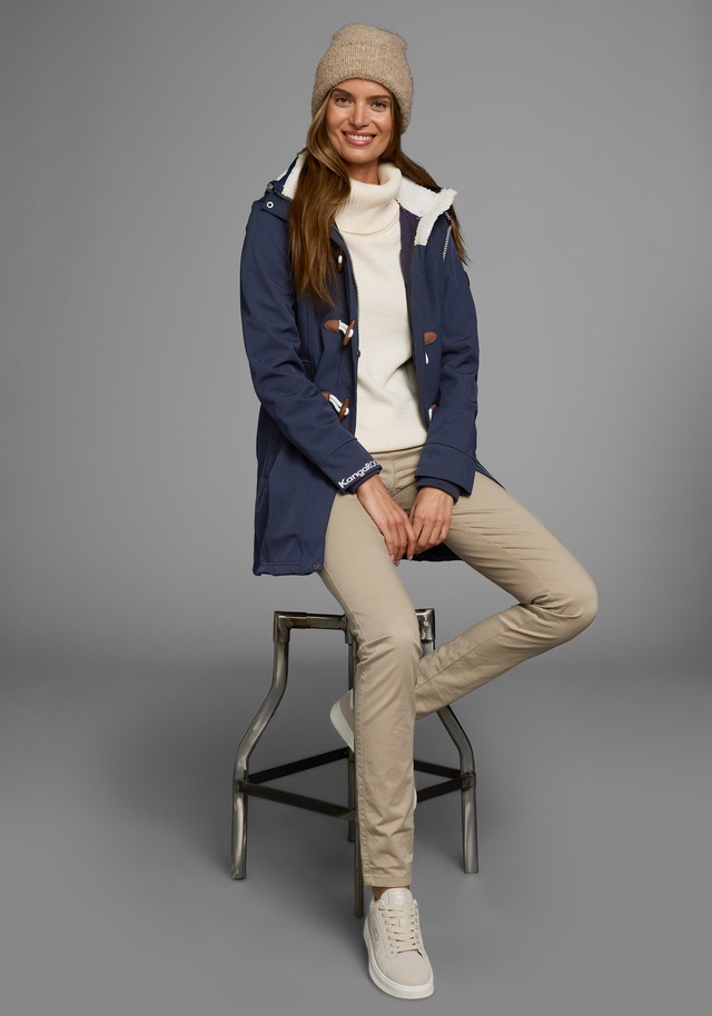 KangaROOS Softshelljacke mit Kapuze figurbetonte Passform,  normaler Schnitt,  mit abnehmbarer Kapuze
